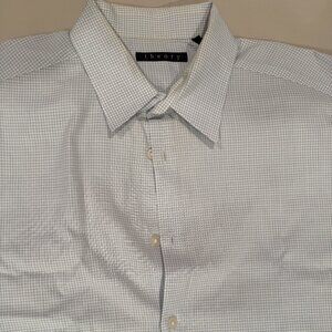 Mens Theory Buttondown Blue Dress Shirt